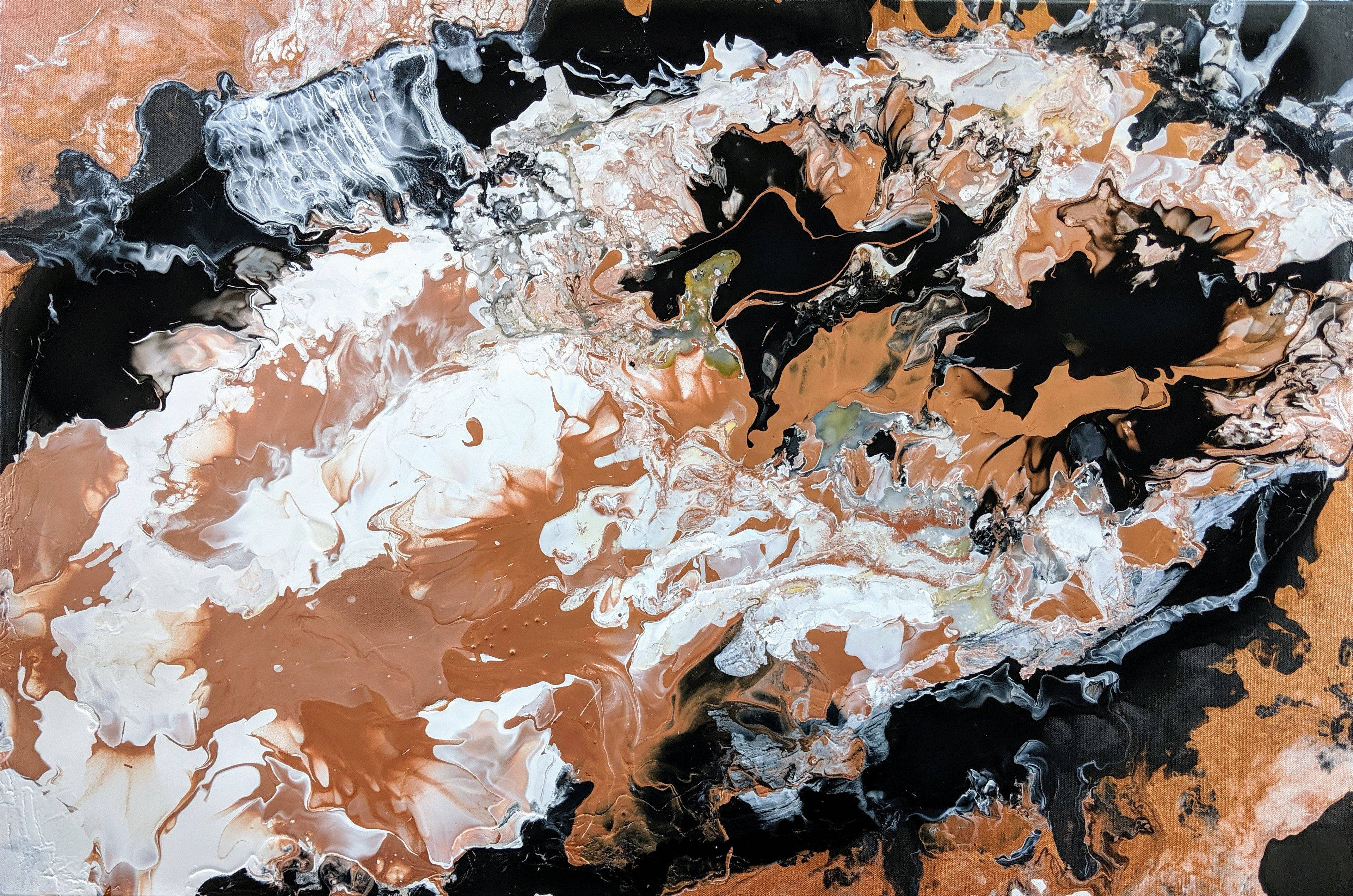 Splatter Paint, black, white, 2K Desktop Wallpaper