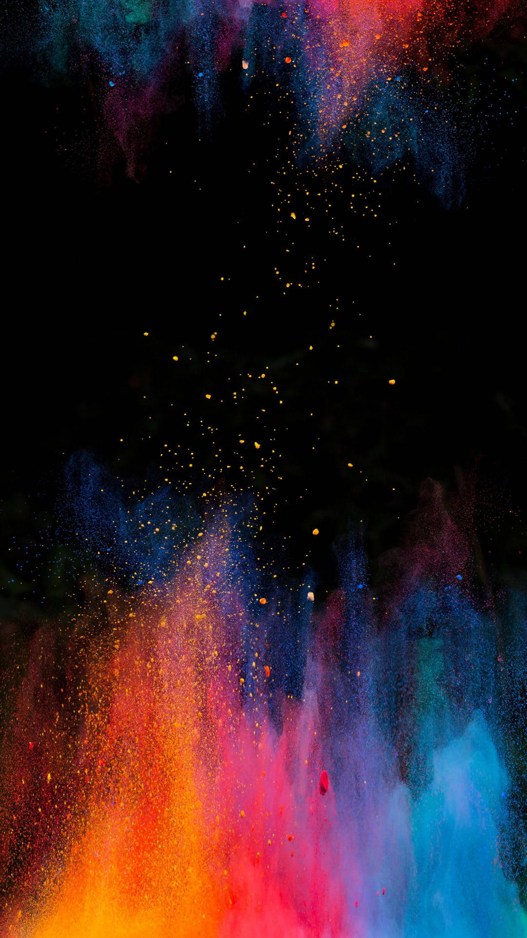 Splatter Paint, orange, pink, Full HD Phone Wallpaper