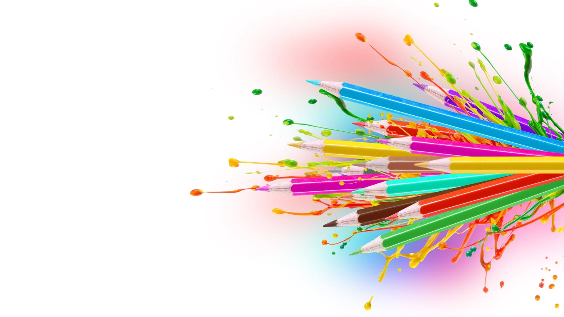 Splatter Paint, 1920 x 1080, colored pencils, Full HD Desktop Wallpaper