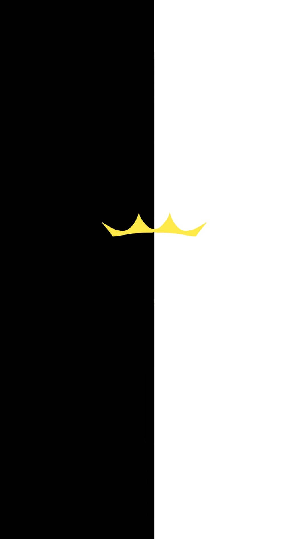 black and white split, crown, yellow crown, HD Phone Wallpaper