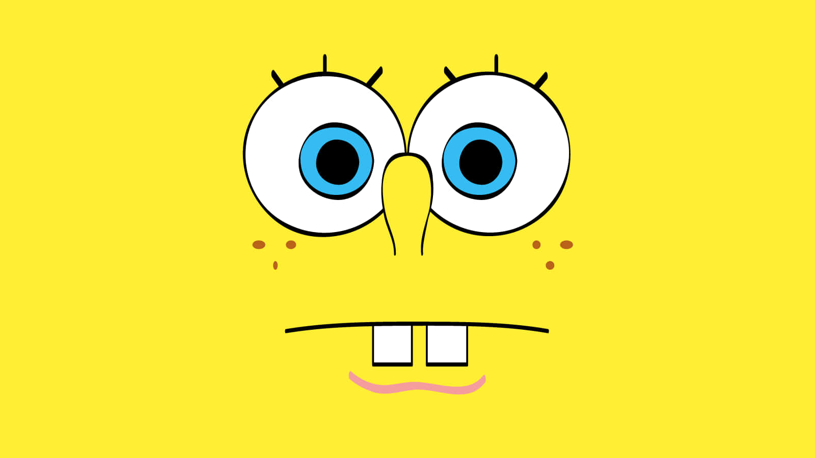 SpongeBob Aesthetic Desktop, SpongeBob, bright yellow, HD Desktop Wallpaper
