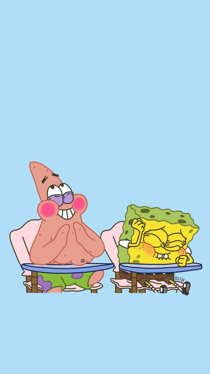 SpongeBob, Patrick, class, HD Phone Wallpaper