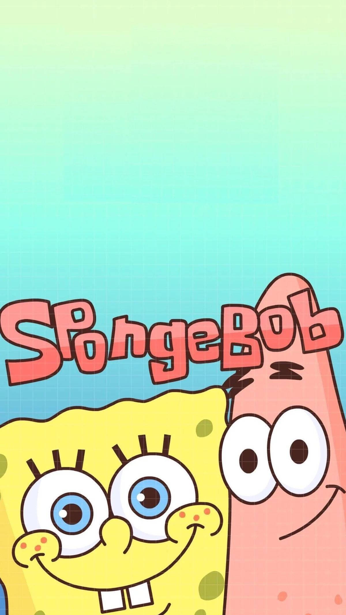 SpongeBob, Patrick, pastel aesthetic, Full HD Phone Wallpaper