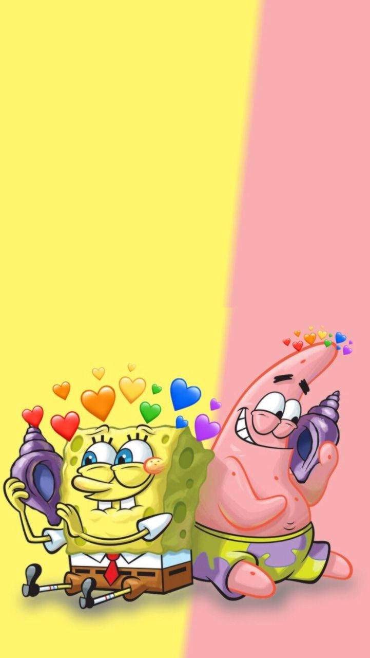 SpongeBob, Patrick, seashells, HD Phone Wallpaper