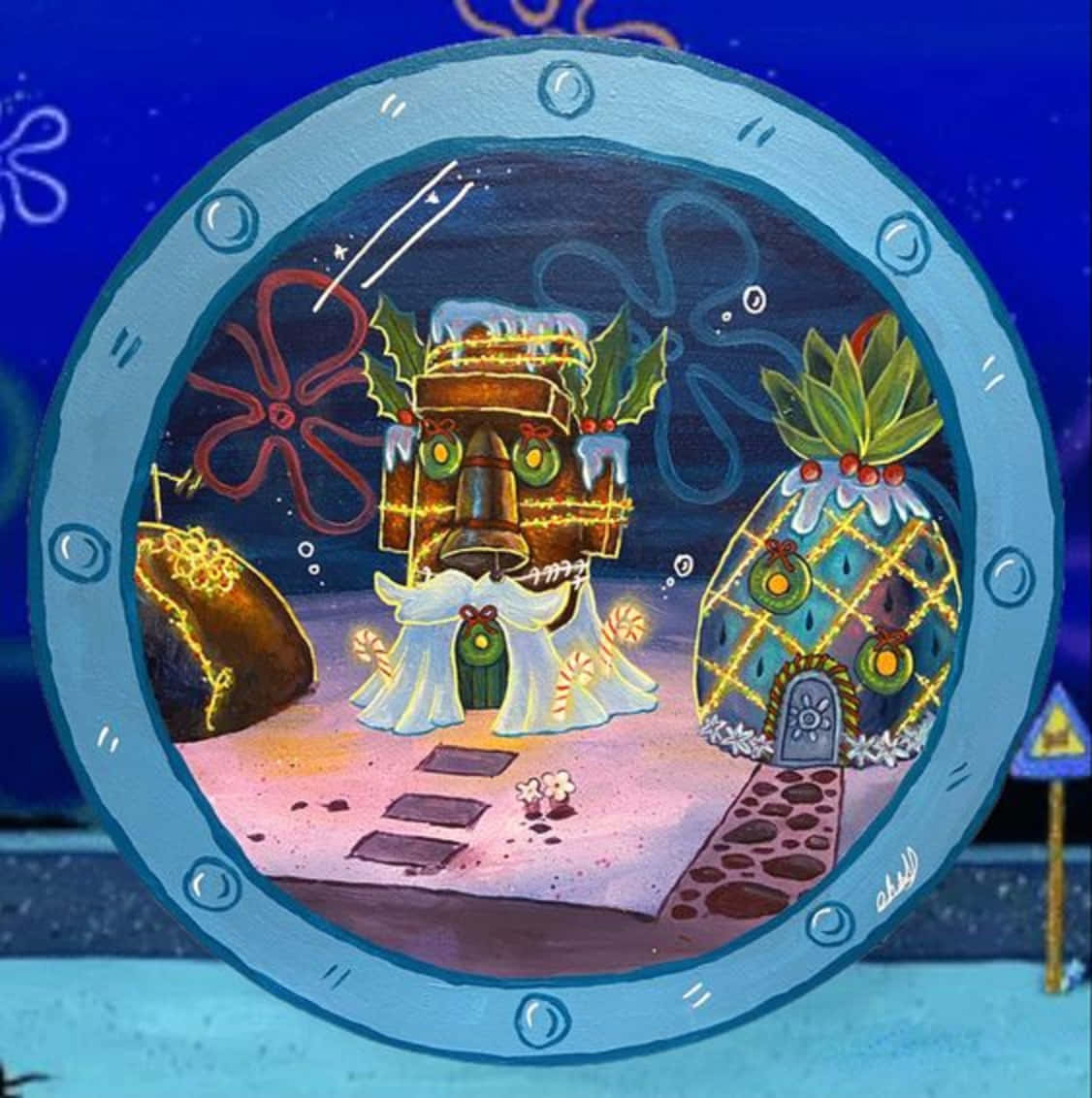 SpongeBob, pineapple house, gingerbread house, SD Phone Wallpaper