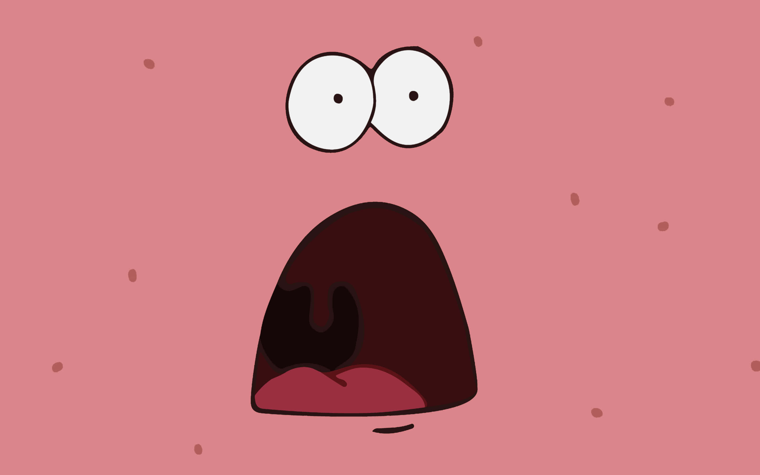 SpongeBob, cartoon starfish, wide eyes, 2K Desktop Wallpaper