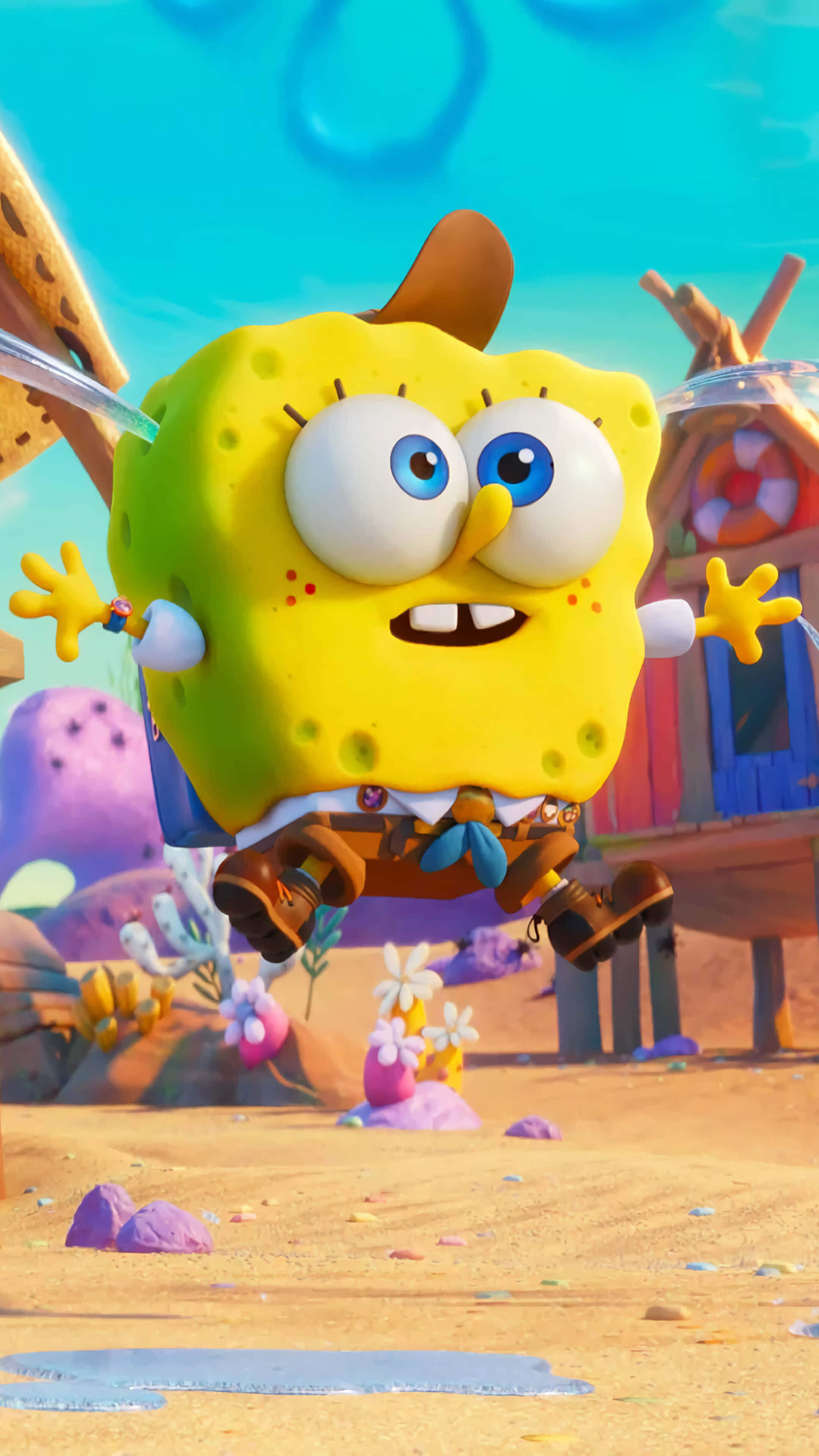 SpongeBob SquarePants, The Movie, pineapple house, 4K Phone Wallpaper