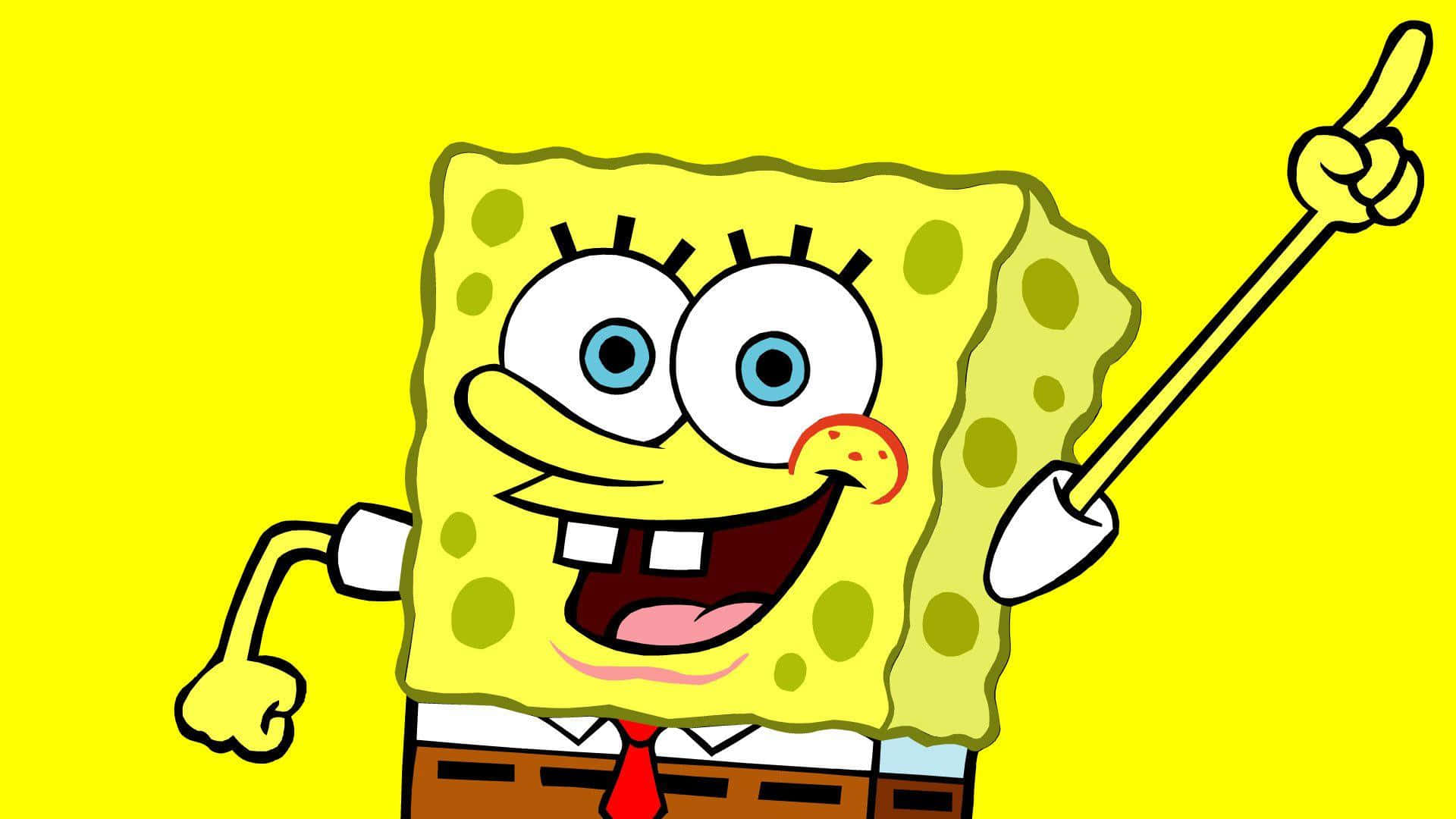 SpongeBob SquarePants, Spongebob Squarepants The Movie, yellow background, Full HD Desktop Wallpaper