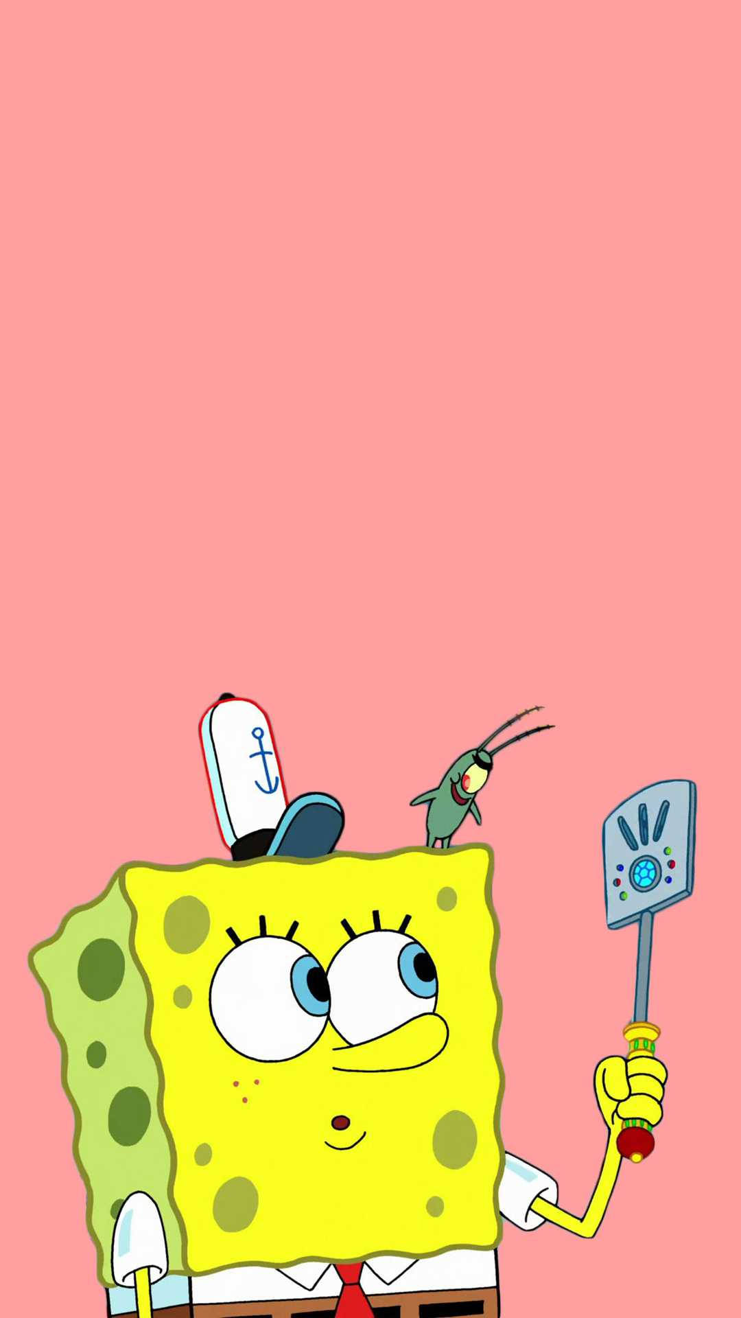 SpongeBob SquarePants, anchor hat, crab, Full HD Phone Wallpaper