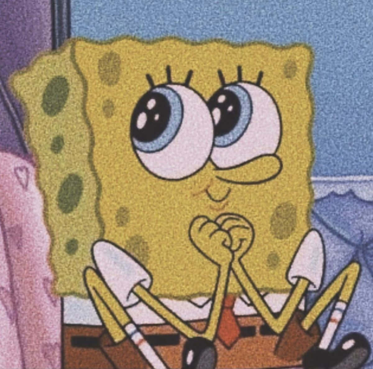 SpongeBob SquarePants, kitchen, cross-legged, SD Desktop Wallpaper