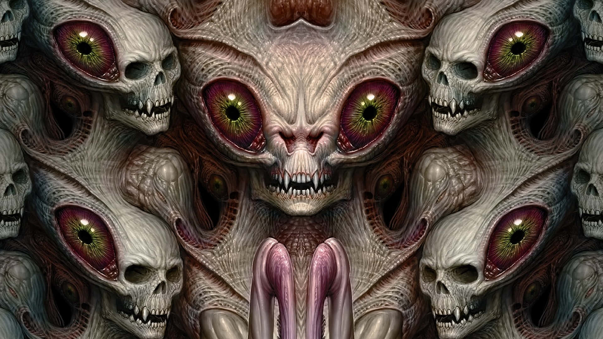 spooky art, 1920 x 1080, grotesque alien creature, Full HD Desktop Wallpaper