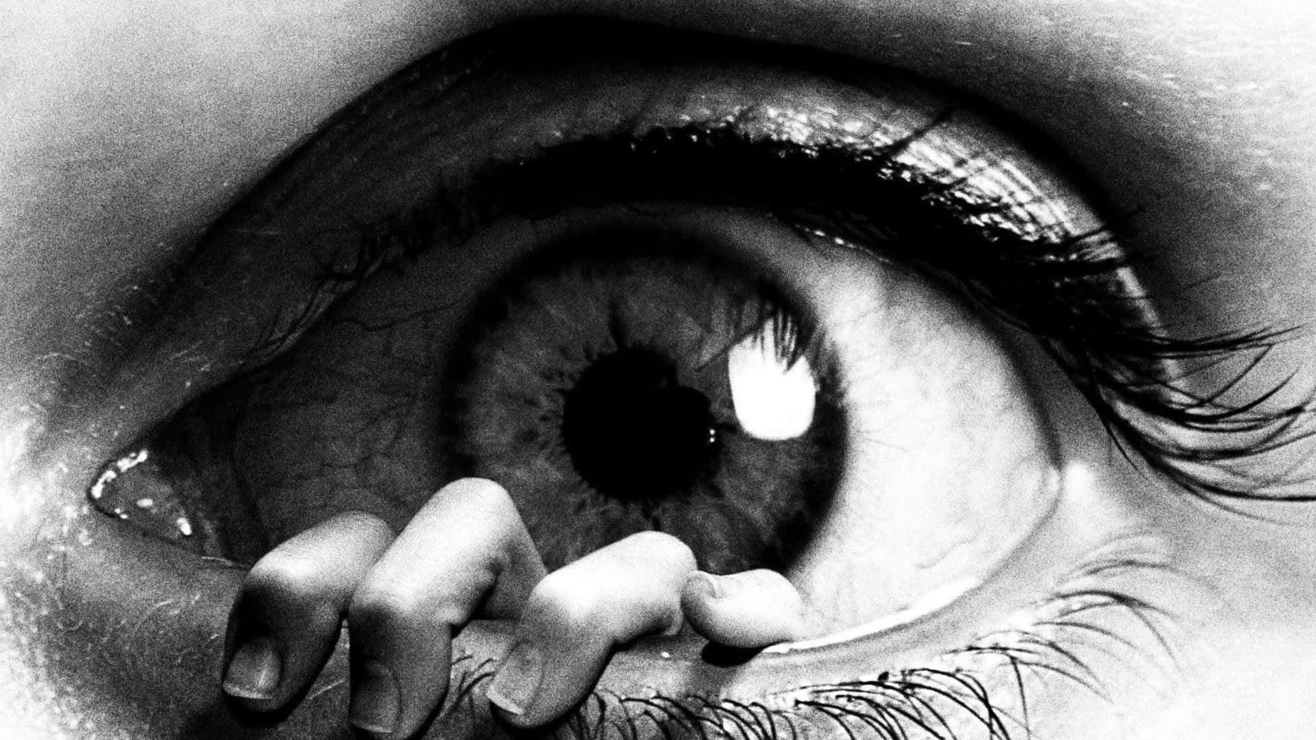 Spectral Scene, Spooky Art, black and white, Full HD Desktop Wallpaper