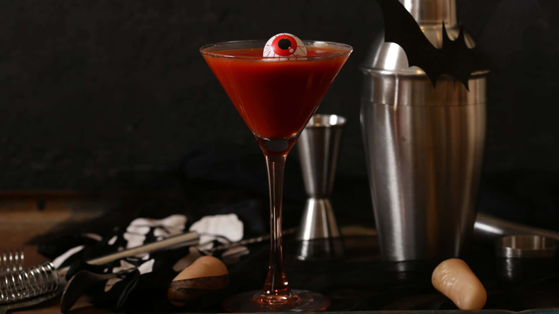 Spooky Cocktails, blood-red cocktail, martini glass, Full HD Desktop Wallpaper