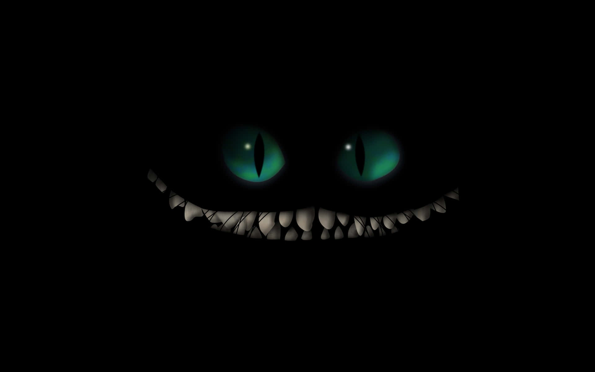 Spooky Halloween, haunted house, glowing green eyes, Full HD Desktop Wallpaper