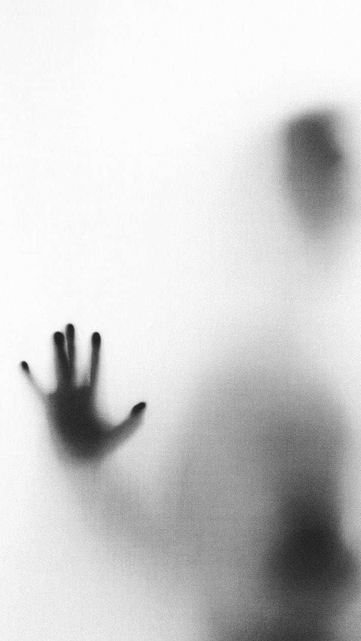 Spooky iPhone, black and white, silhouette, HD Phone Wallpaper