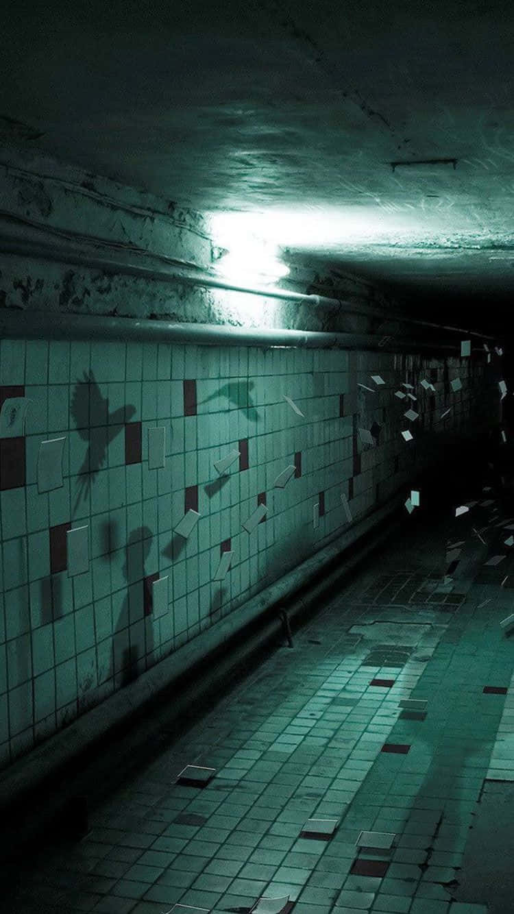 spooky iPhone, Halloween-inspired iPhone wallpapers, abandoned subway tunnel, HD Phone Wallpaper