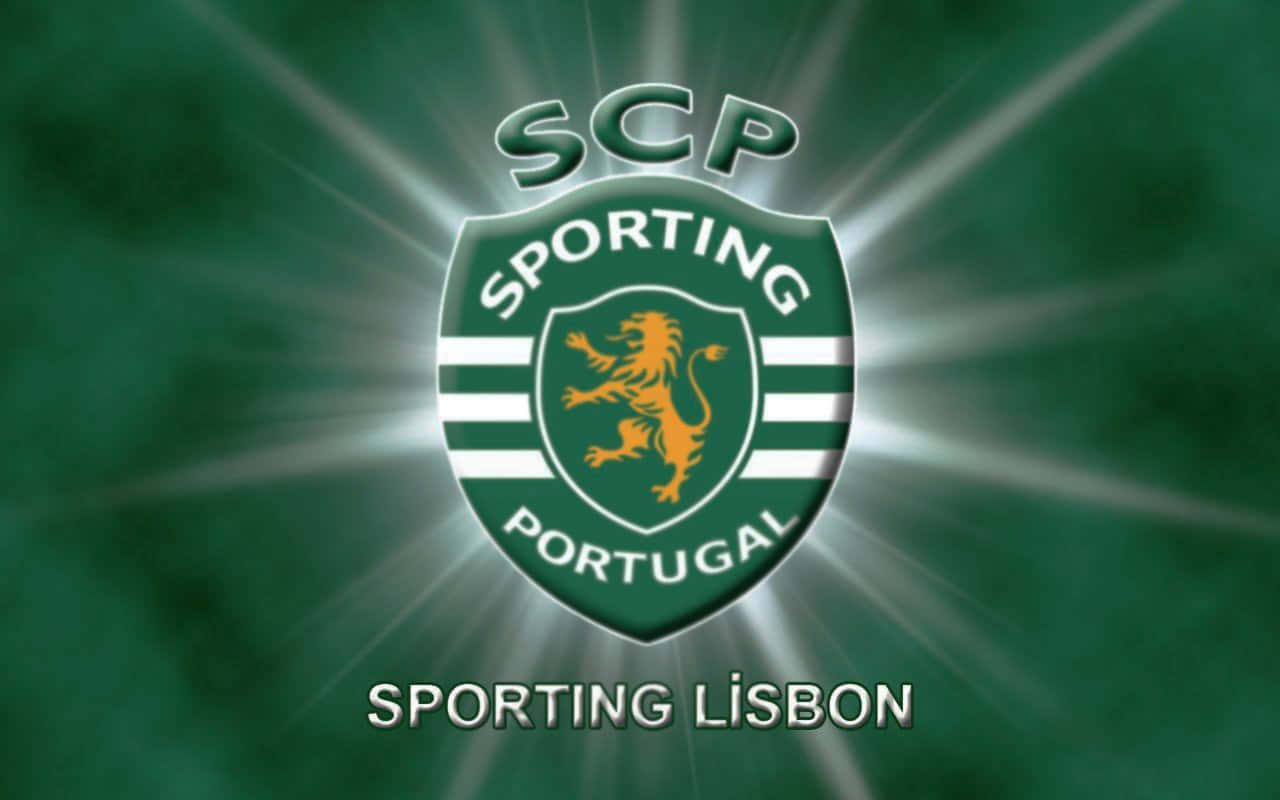 Sporting Cp, radiant green, golden lion, HD Desktop Wallpaper