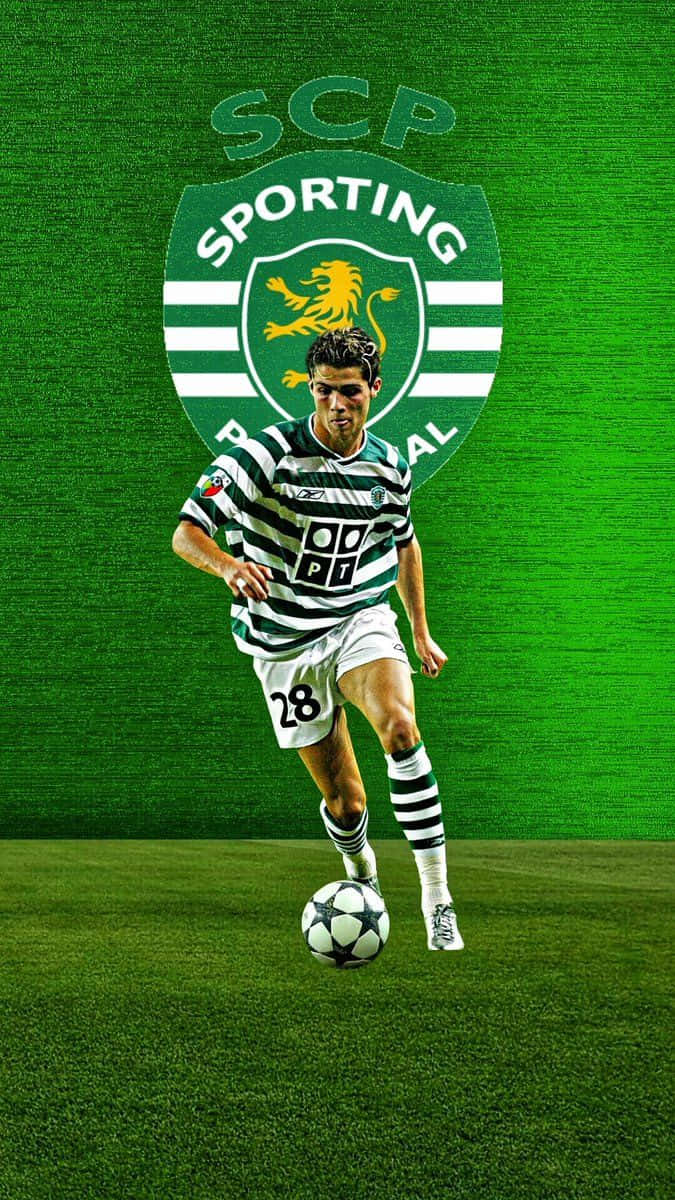 Sporting CP, footballer, club crest, SD Phone Wallpaper