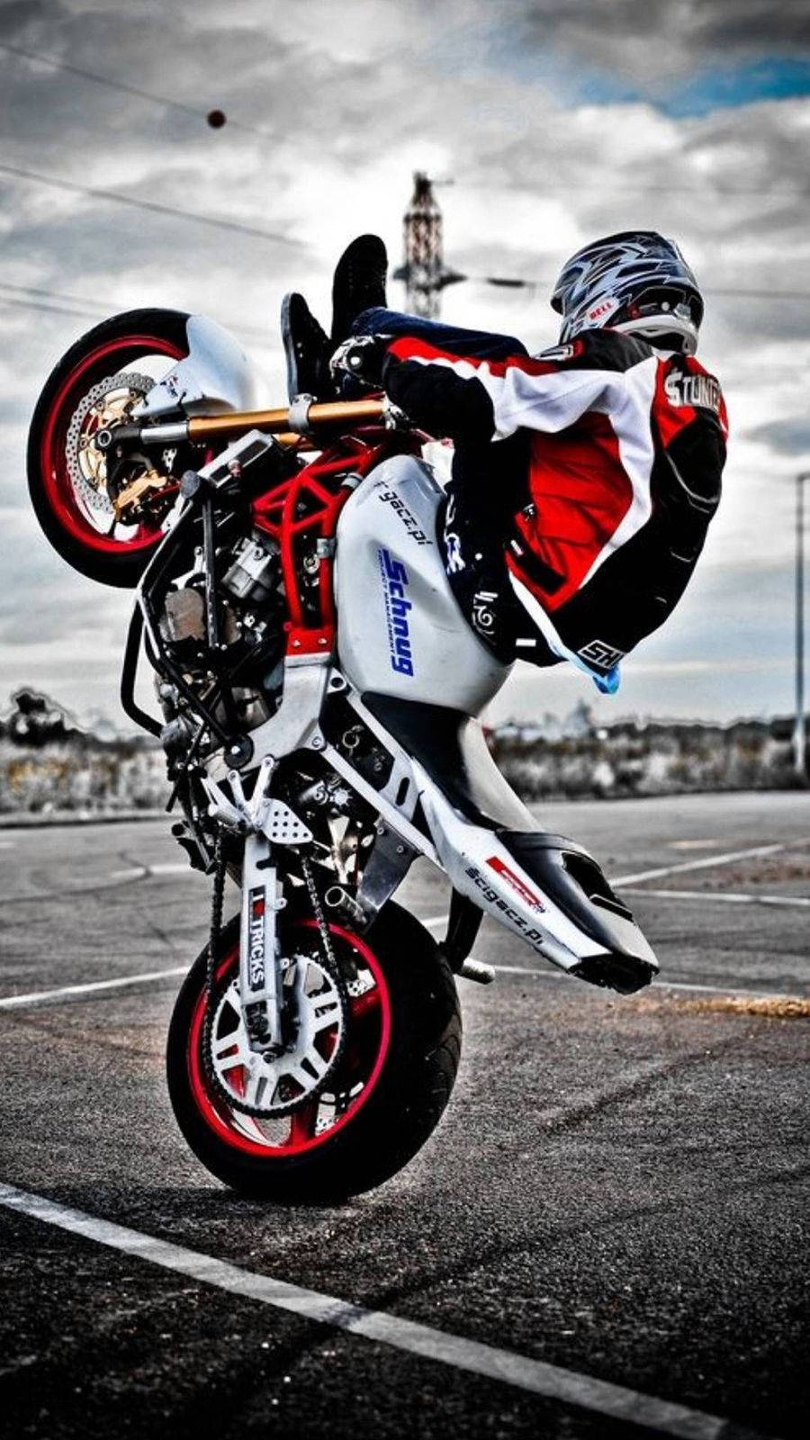 Motorcycle Rider, wheelie, sport bike, HD Phone Wallpaper