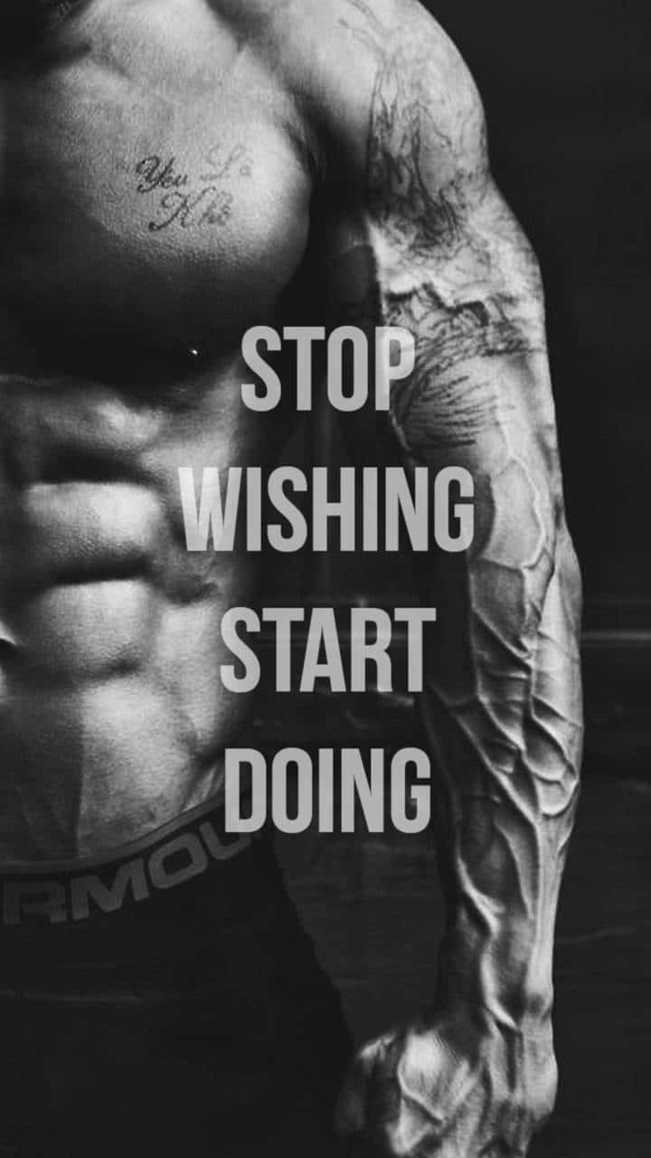 gym iphone, black and white, muscular man's torso, HD Phone Wallpaper