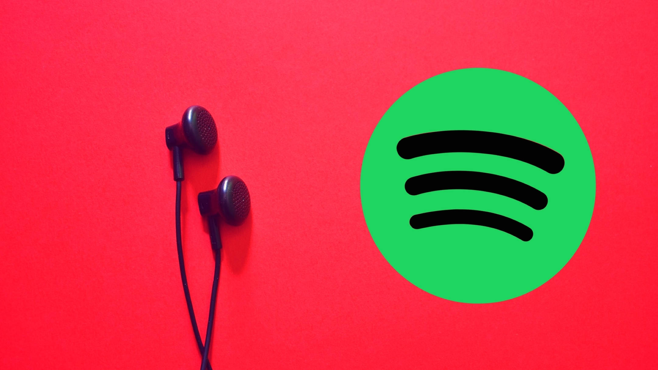 Spotify, red, green Spotify logo, Full HD Desktop Wallpaper