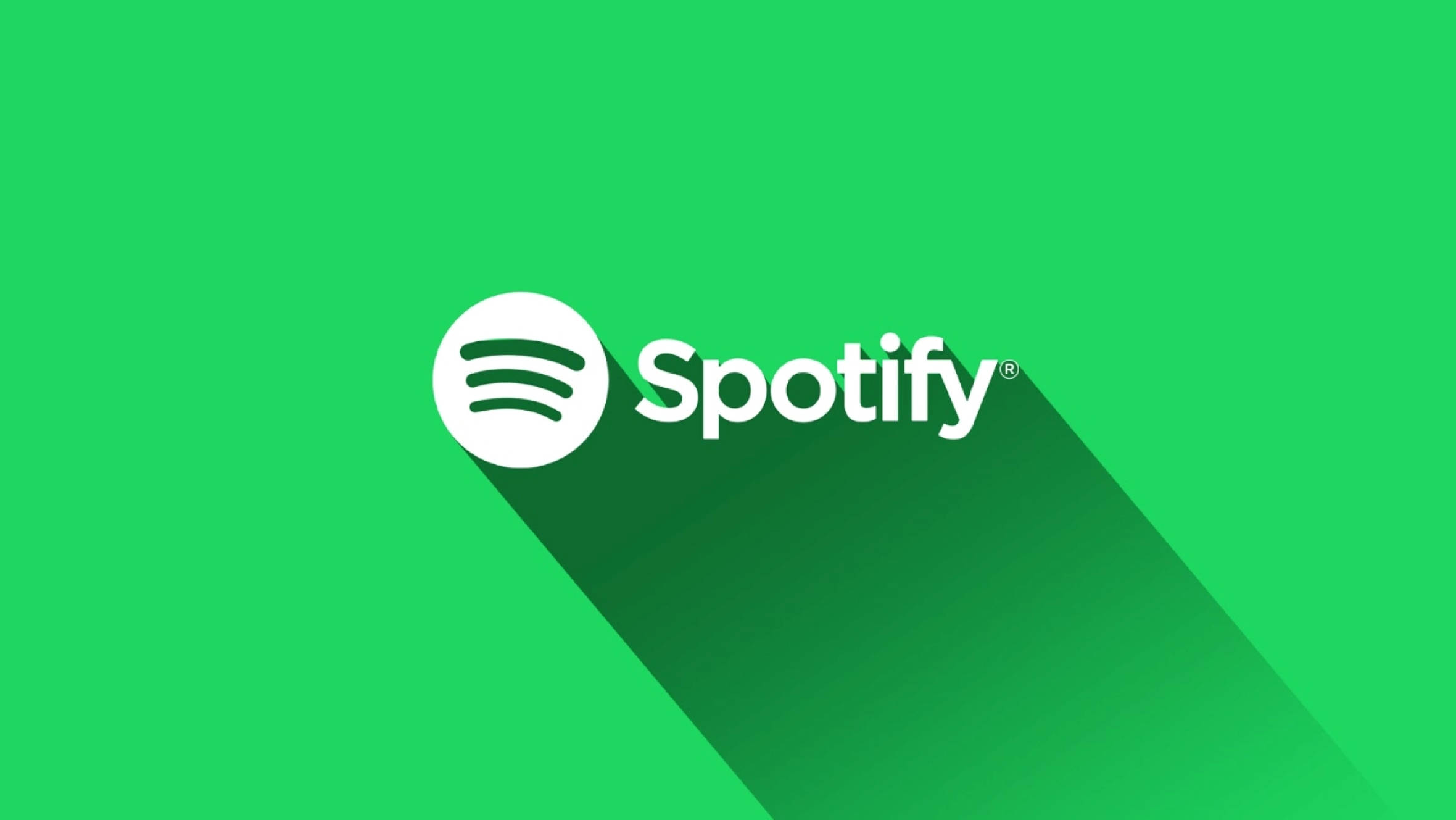 Spotify, white, long shadow, Full HD Desktop Wallpaper