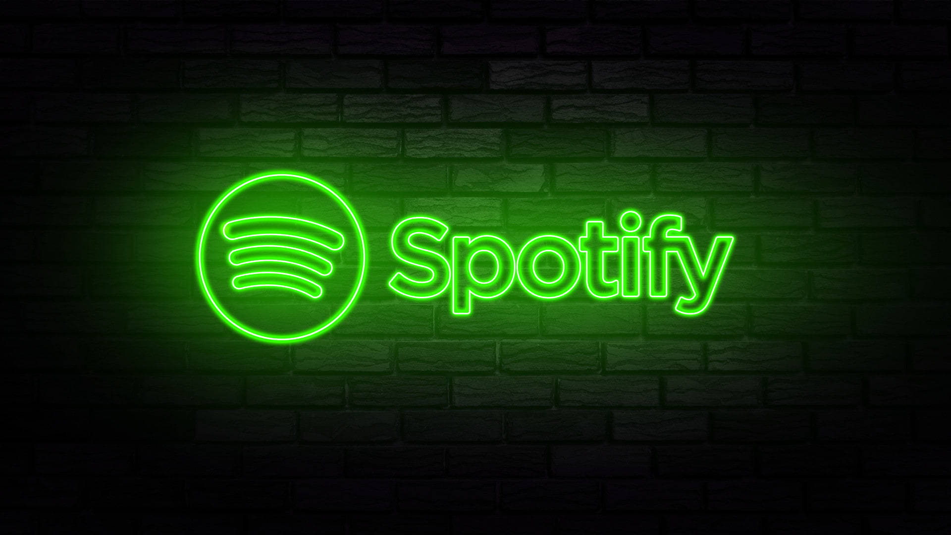 Spotify, neon green, glowing green, Full HD Desktop Wallpaper