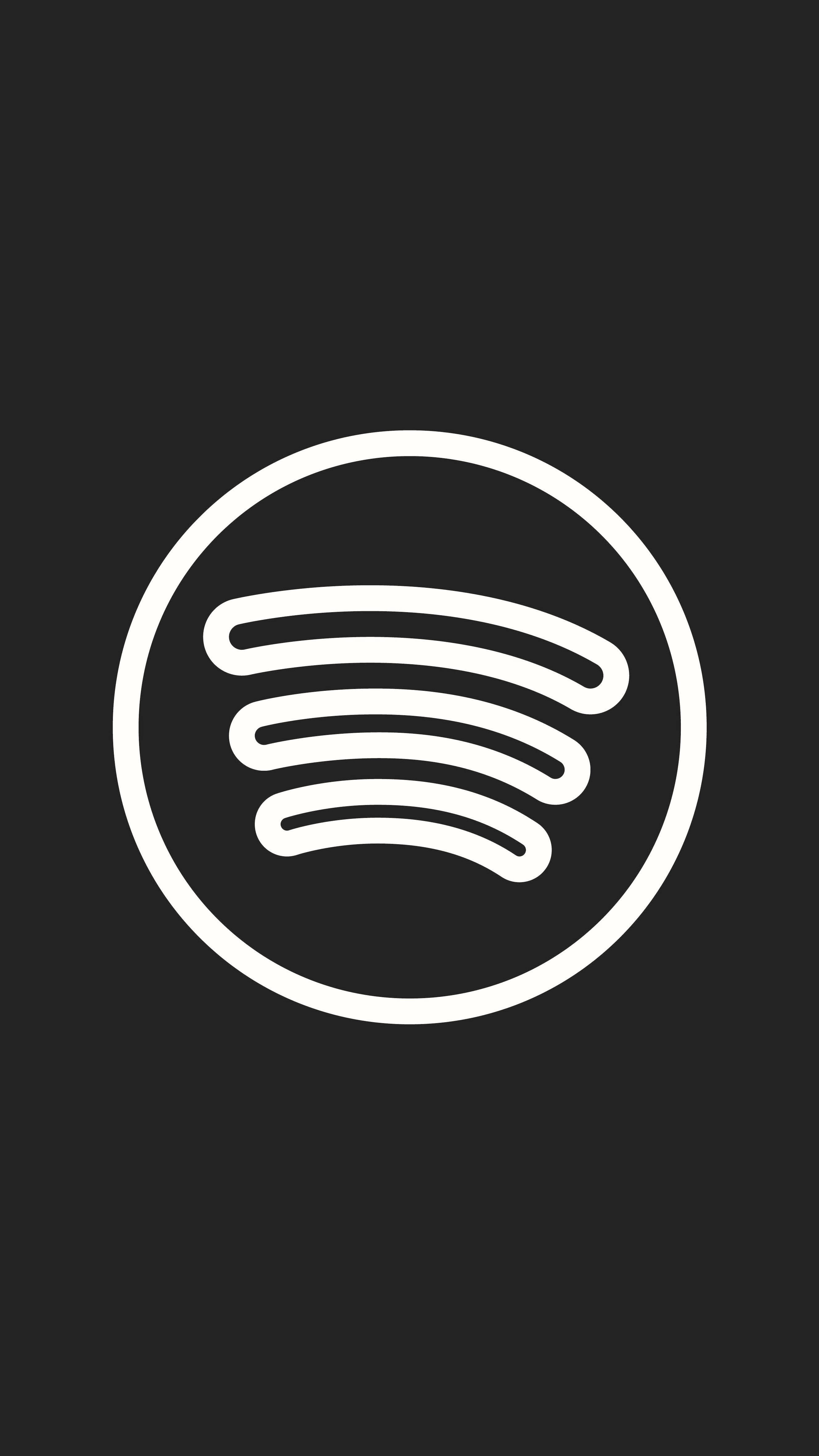 Spotify, white, black, 4K Phone Wallpaper