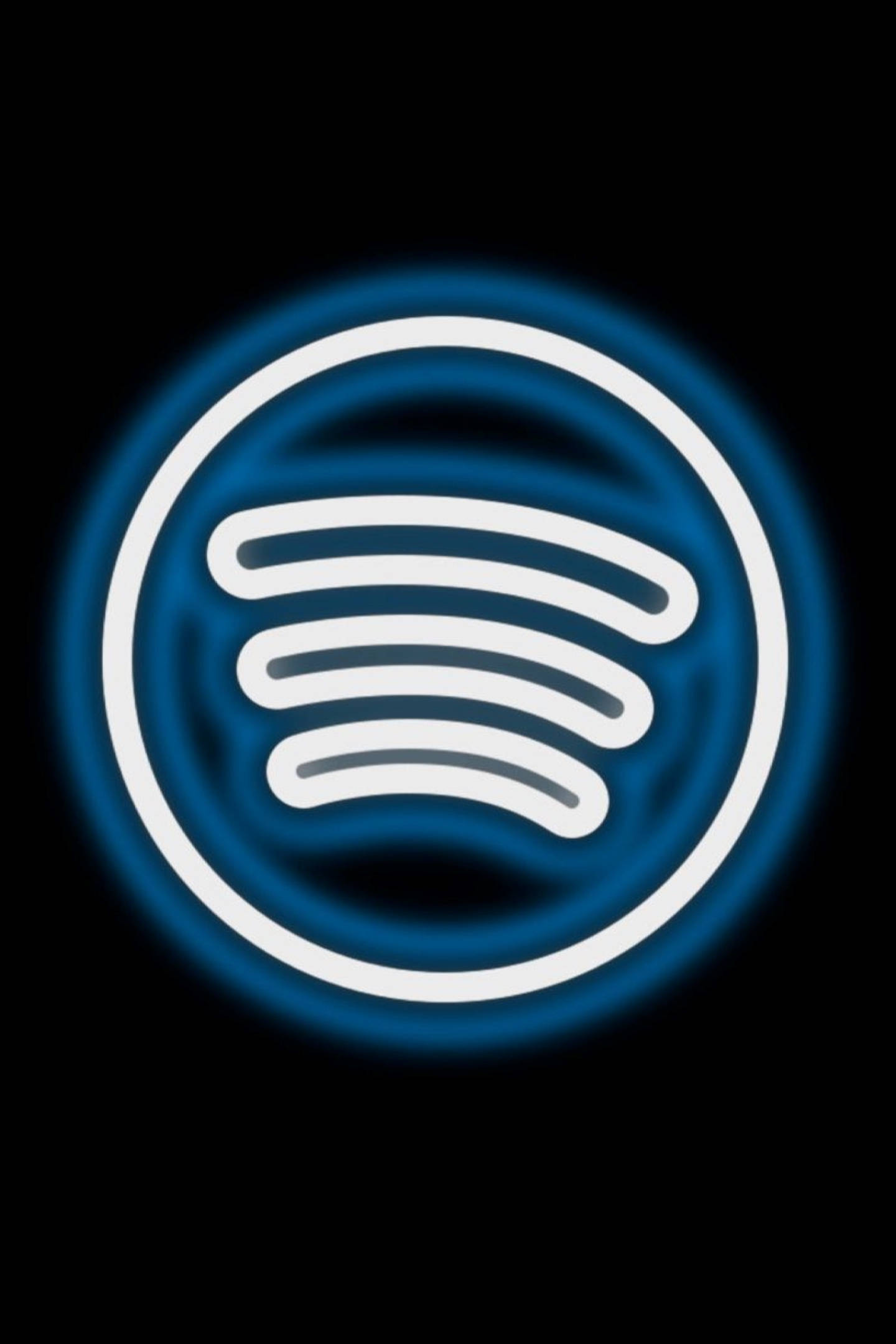 neon blue, Spotify, glowing blue, Full HD Phone Wallpaper