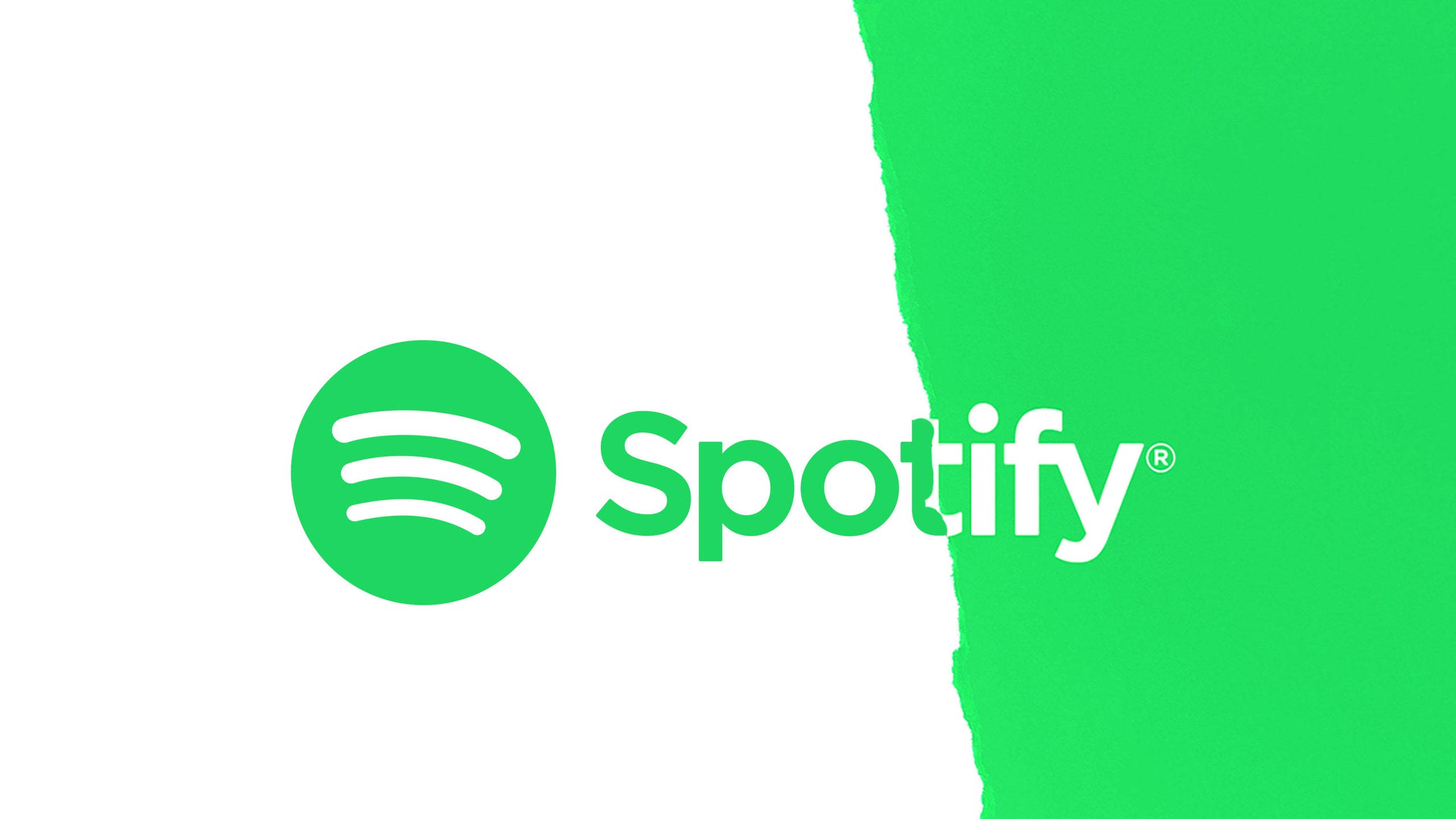 Spotify, green, white, 2K Desktop Wallpaper