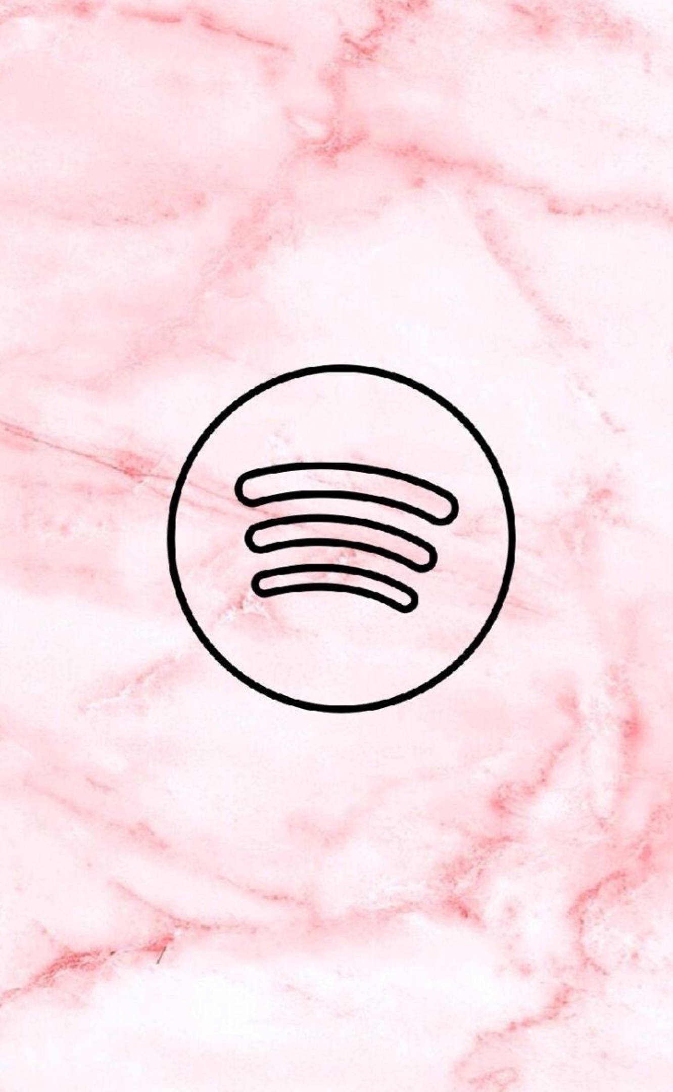 Spotify, marble, pink, Full HD Phone Wallpaper