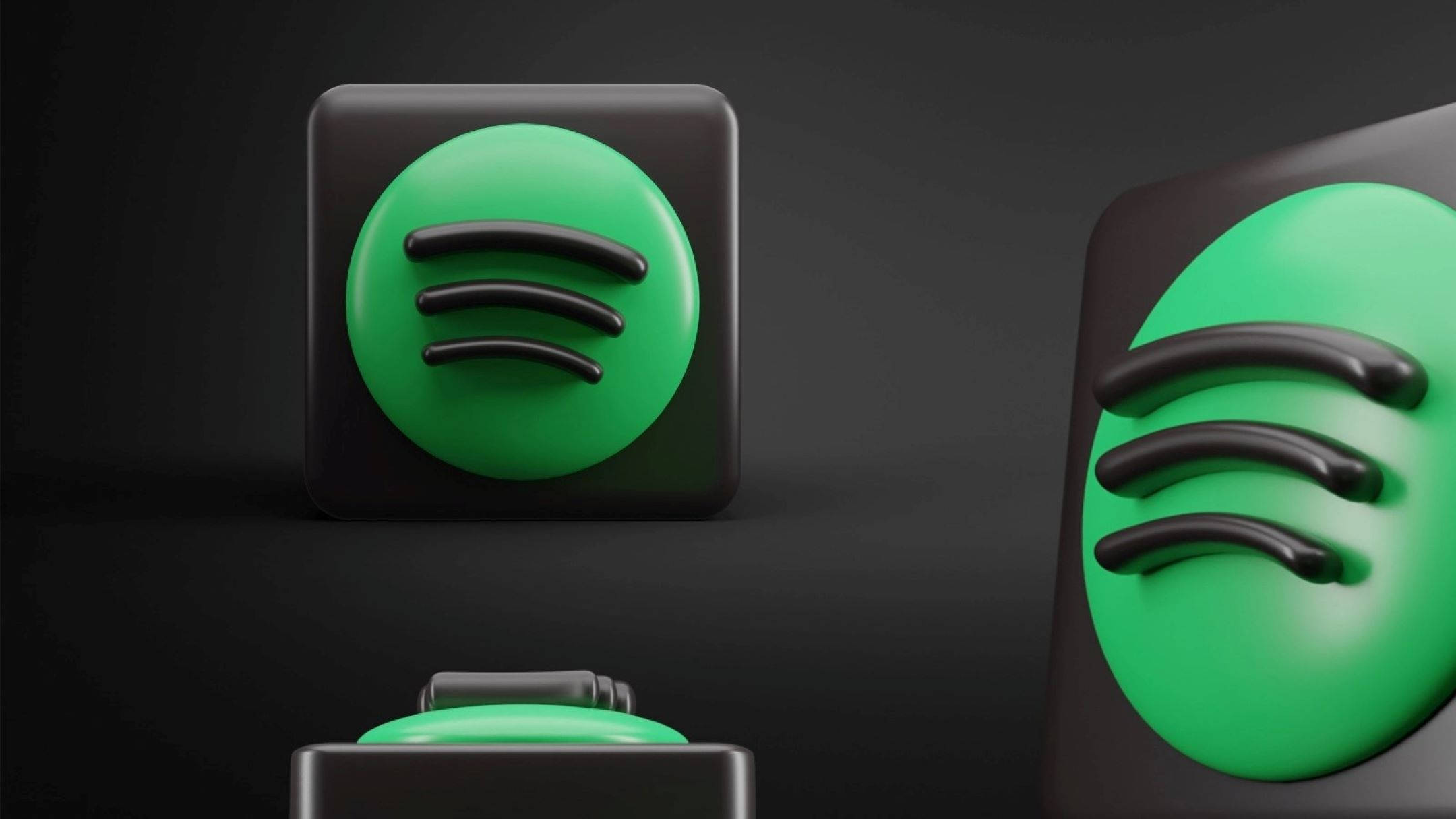 Spotify, 3D Art, glossy, Full HD Desktop Wallpaper