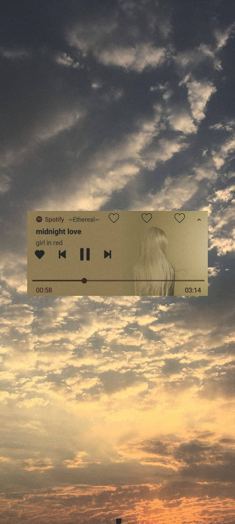 Spotify, music player, dramatic sunset sky, HD Phone Wallpaper