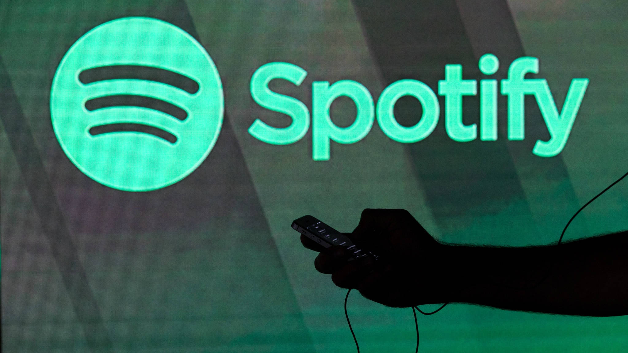 Spotify, green, glowing, Full HD Desktop Wallpaper