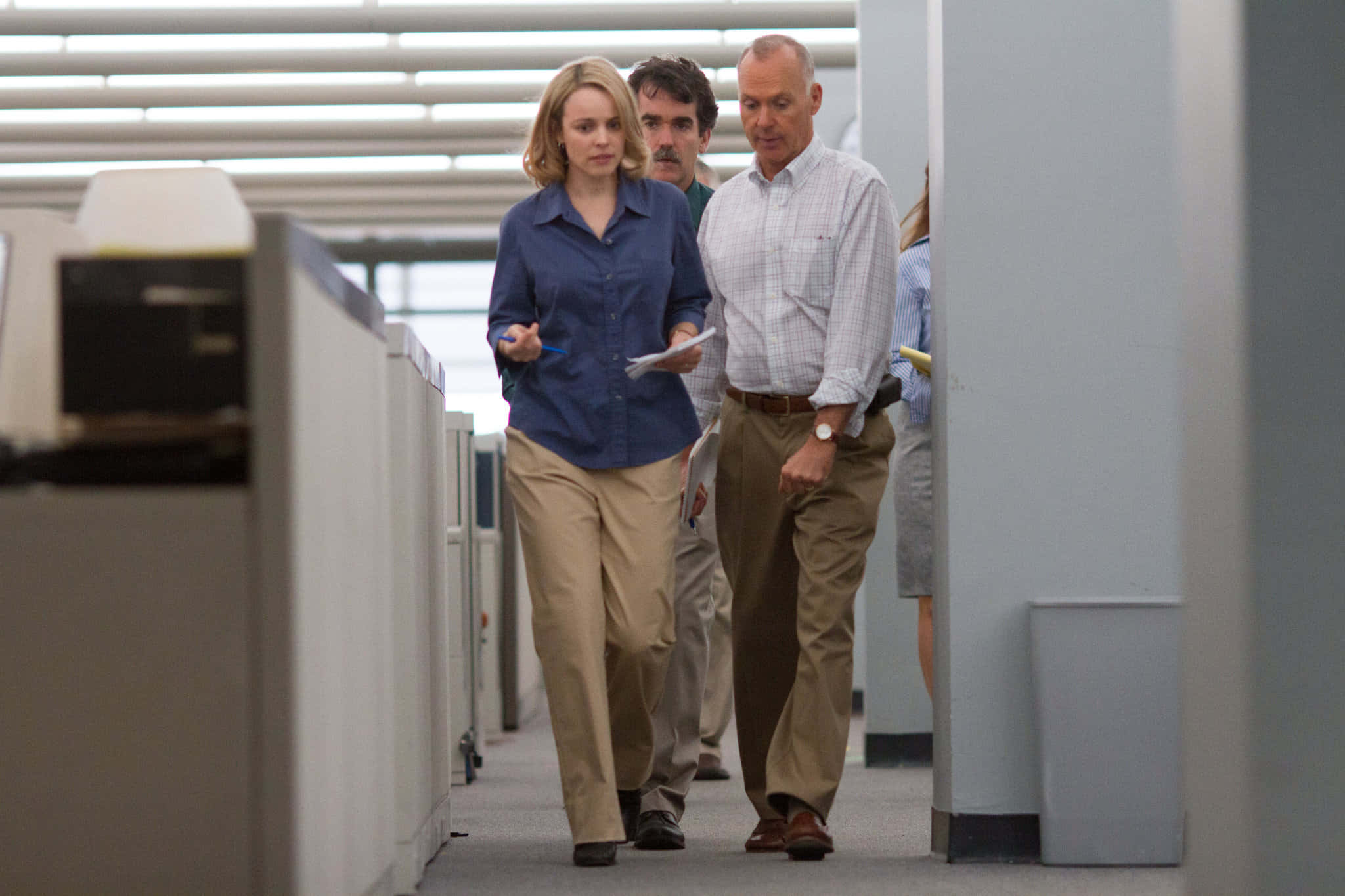 Spotlight Movie, modern office hallway, cubicles, Full HD Desktop Wallpaper