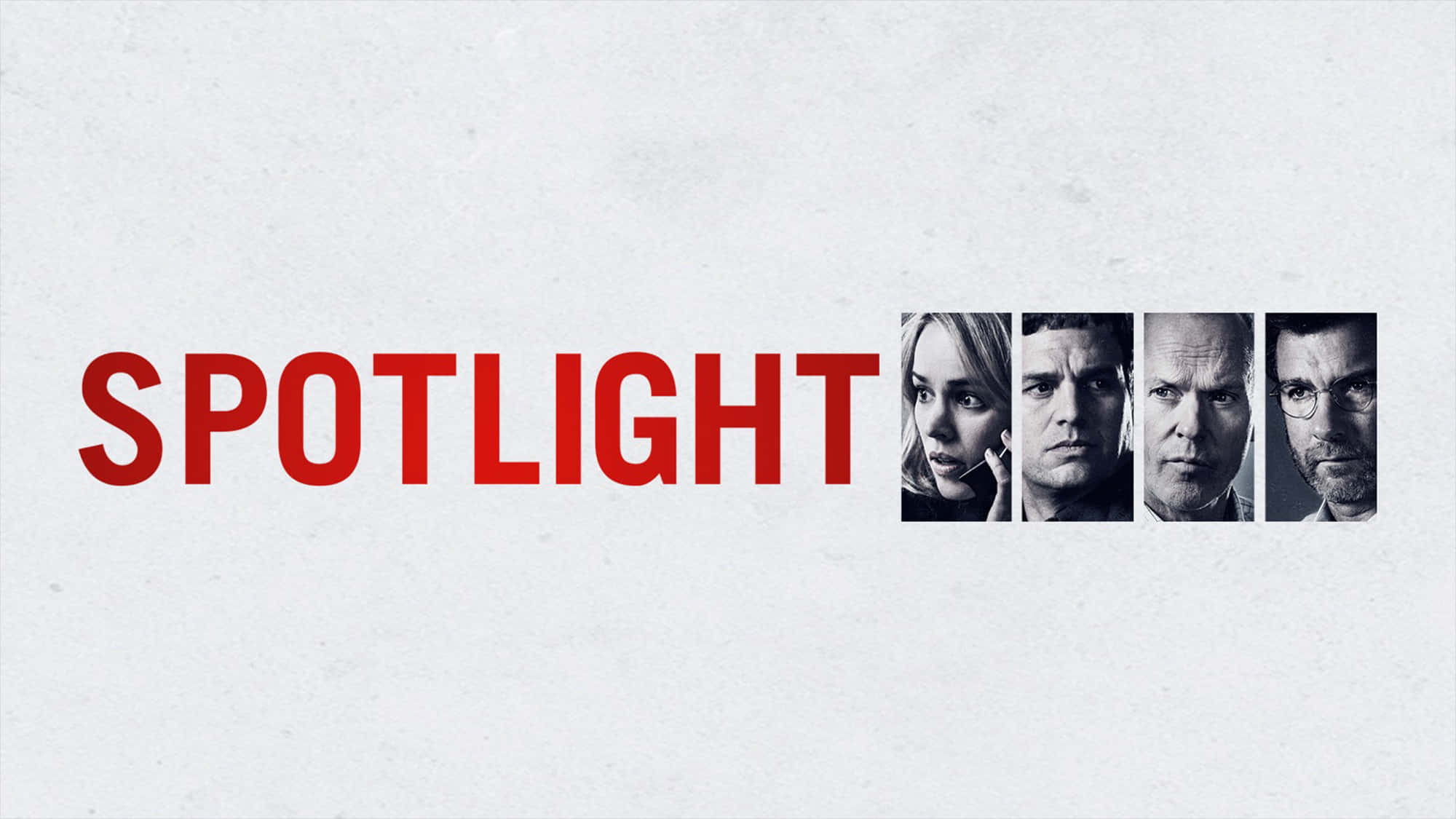 Spotlight Movie, red spotlight text, textured white background, Full HD Desktop Wallpaper