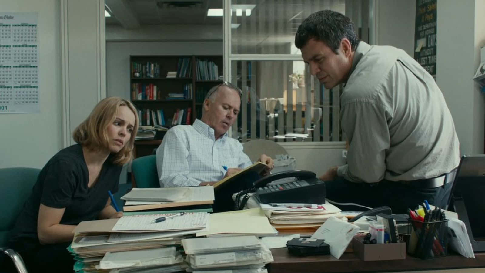 Spotlight Team, research session, office, HD Desktop Wallpaper