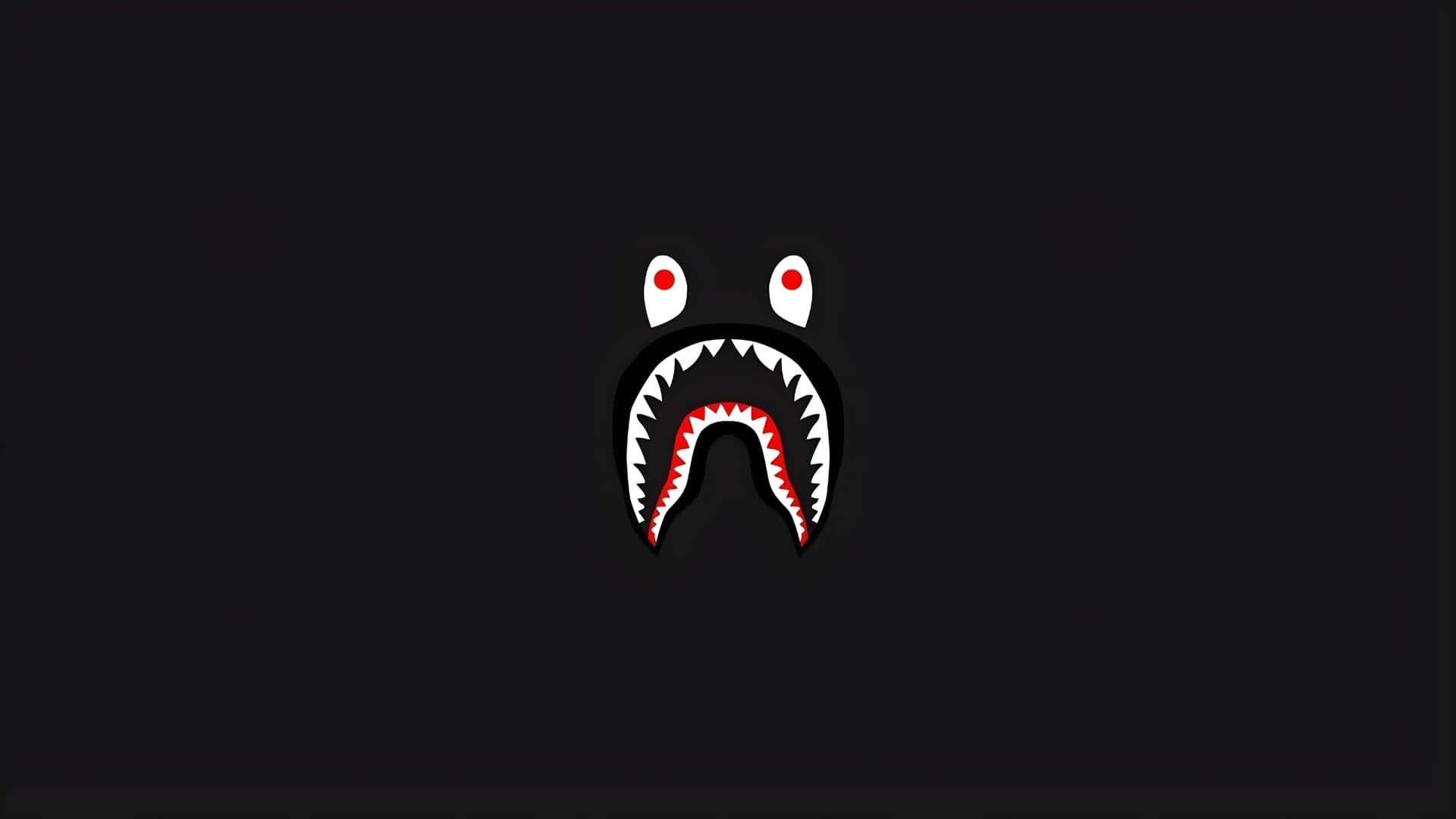 Sprayground, shark mouth design, red eyes, Full HD Desktop Wallpaper