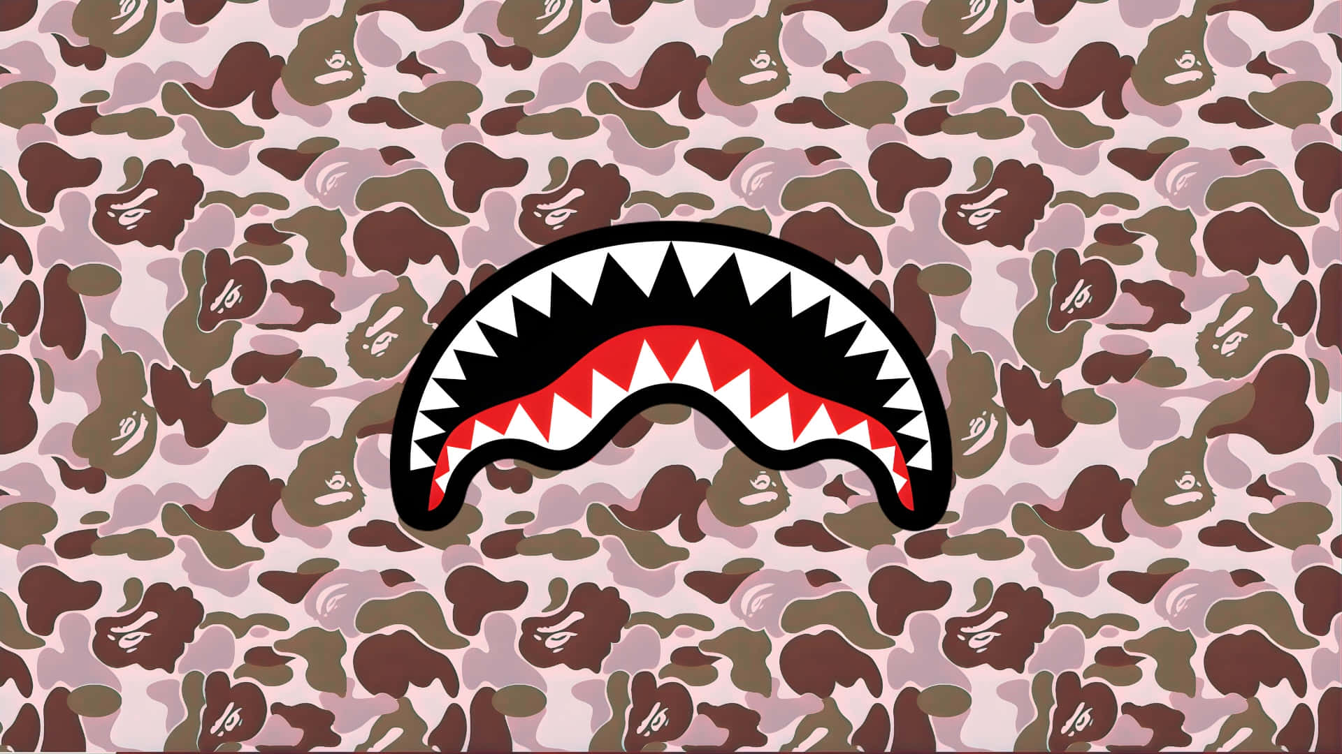 Sprayground, shark camo design, shark mouth logo, Full HD Desktop Wallpaper