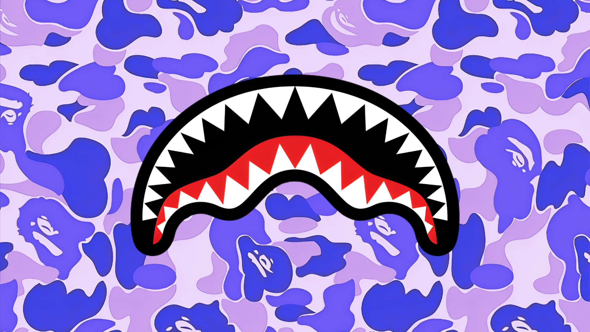 Sprayground, purple camo, shark backpack, Full HD Desktop Wallpaper