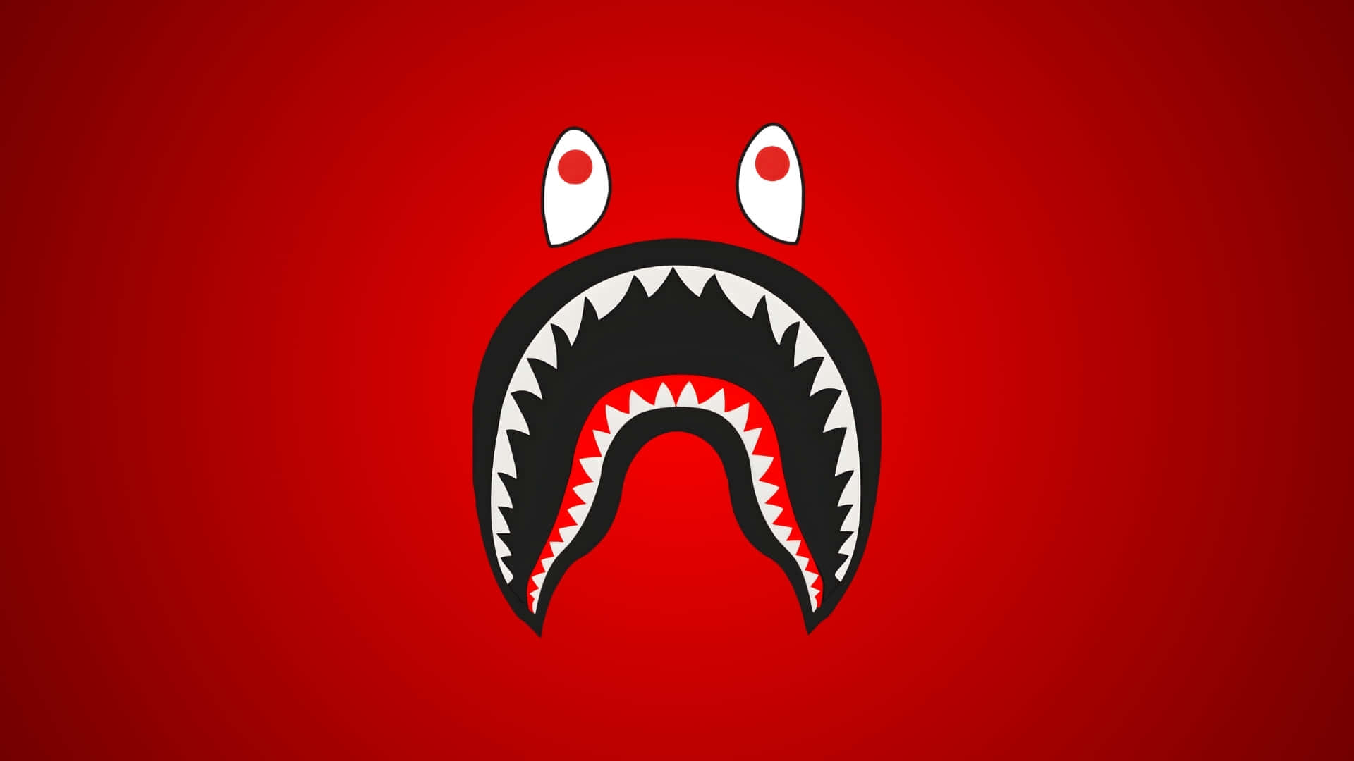 Sprayground, shark mouth design, white eyes, Full HD Desktop Wallpaper