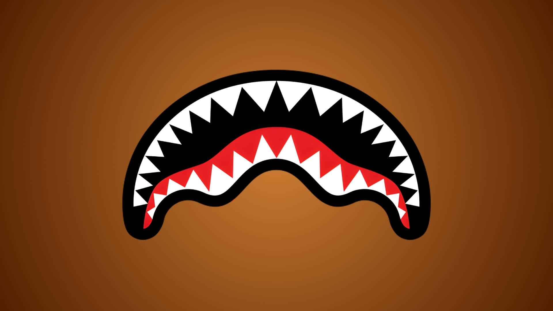 Sprayground, shark mouth design, black outline, Full HD Desktop Wallpaper