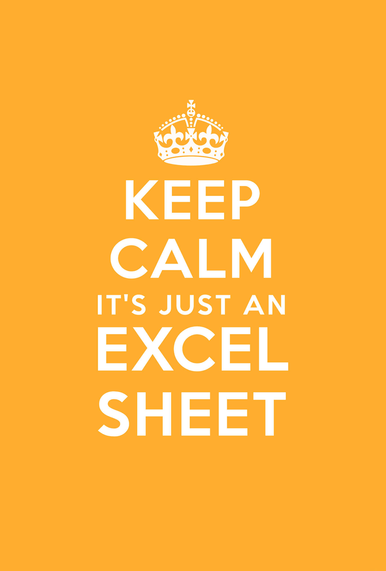 Spreadsheet, orange poster, white text, Full HD Phone Wallpaper