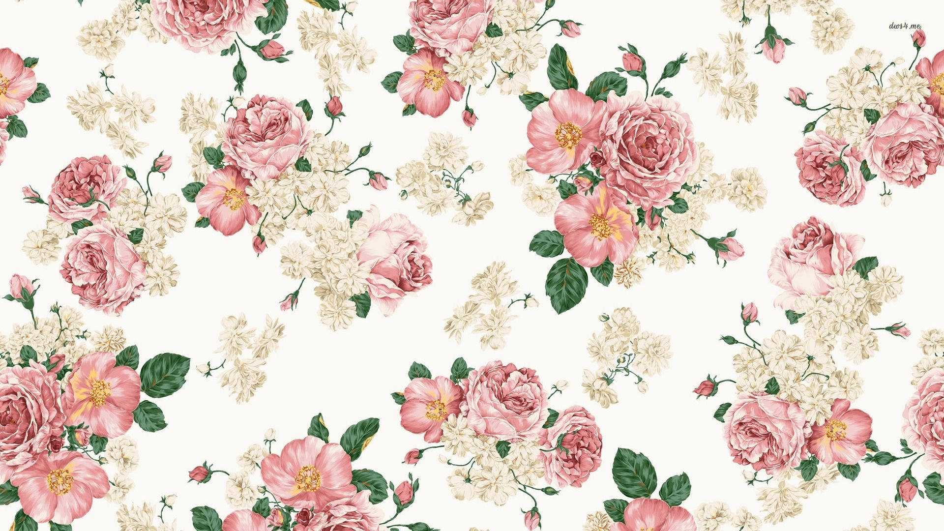 vintage rose, soft pink roses, creamy white blossoms, Full HD Desktop Wallpaper