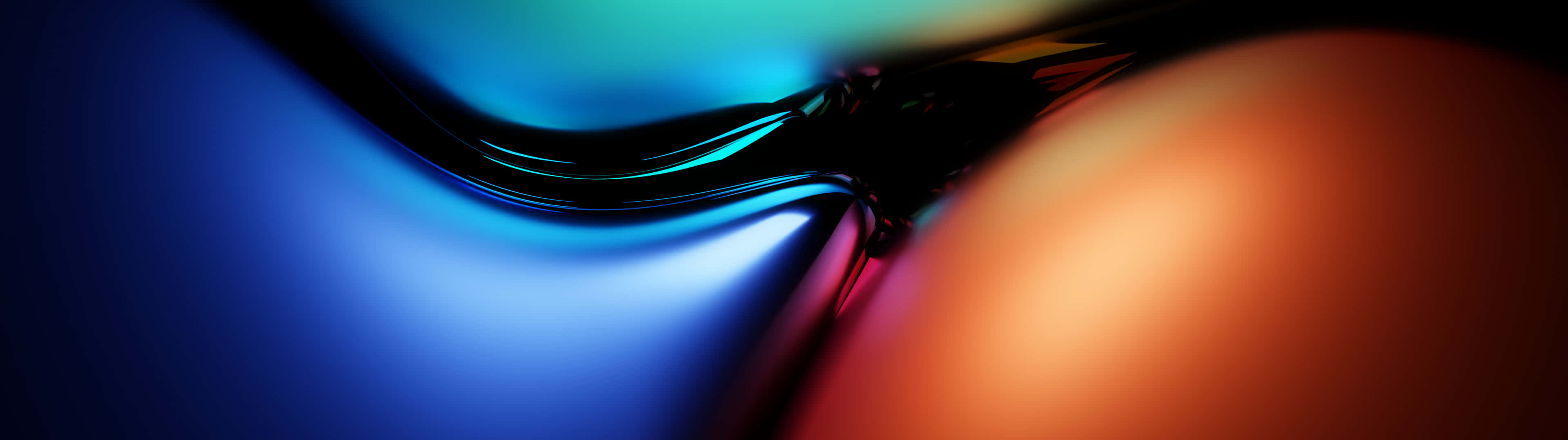 spring dual monitor 3840 x 1080, cool blue, warm orange, 4K Desktop Wallpaper