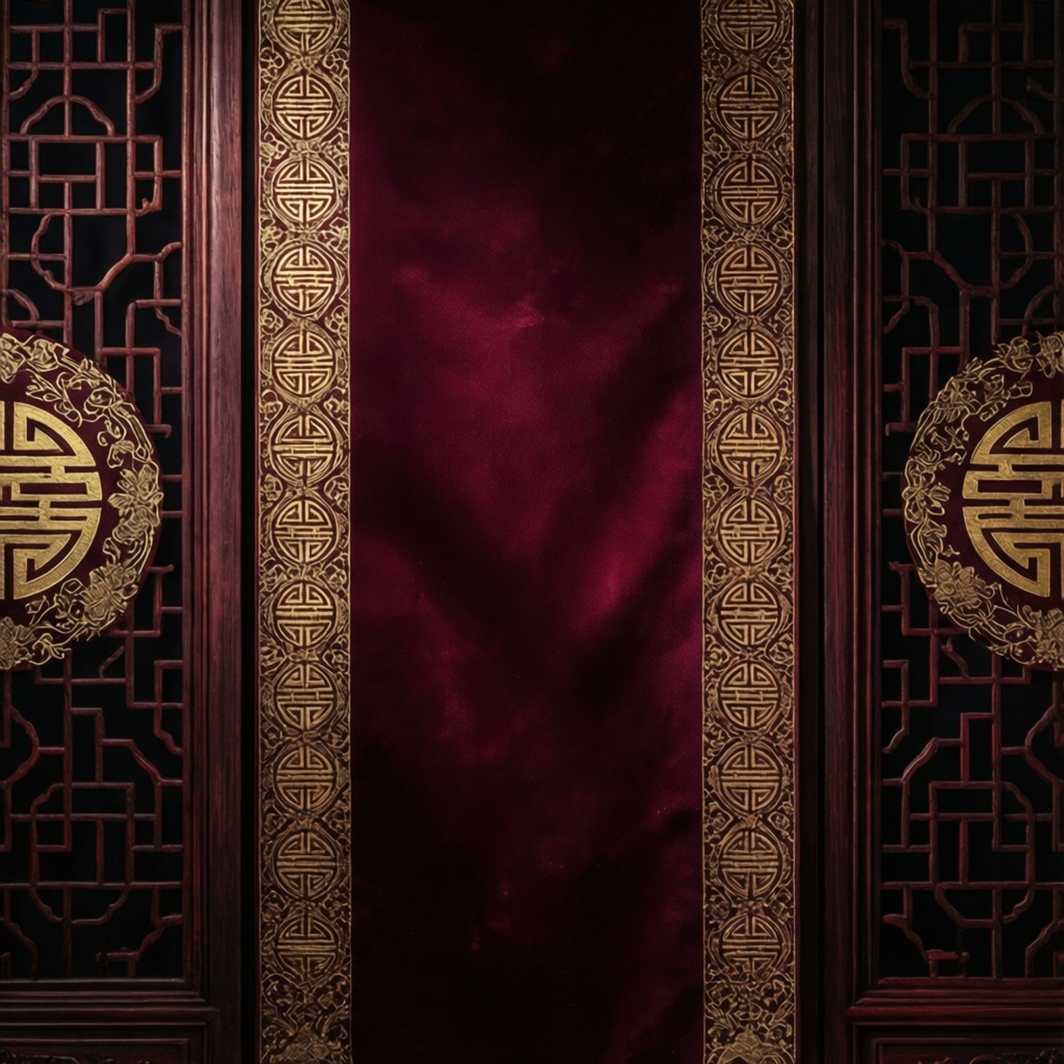 burgundy, gold foil, spring couplet, HD Desktop Wallpaper