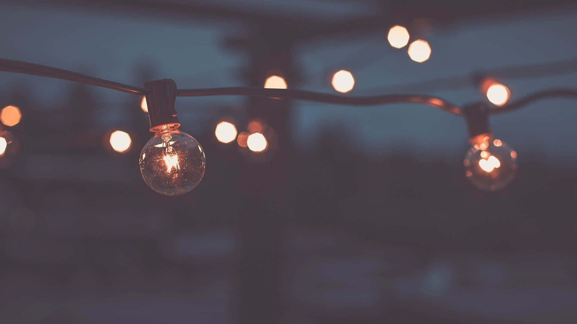 Spring Lights, vintage bulbs, glowing, Full HD Desktop Wallpaper