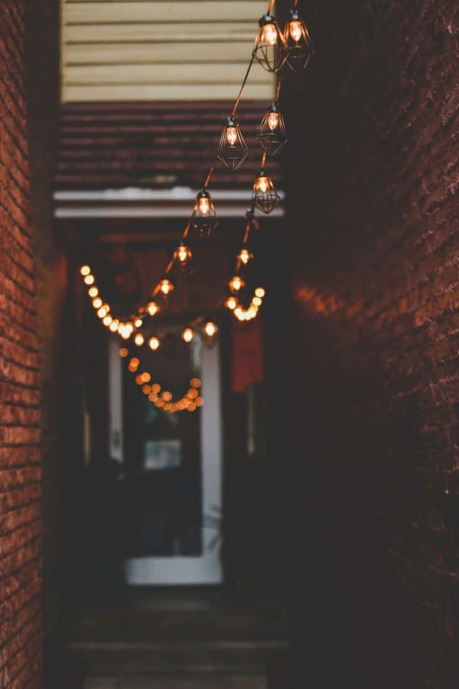 Spring Lights, dusk, string lights, HD Phone Wallpaper