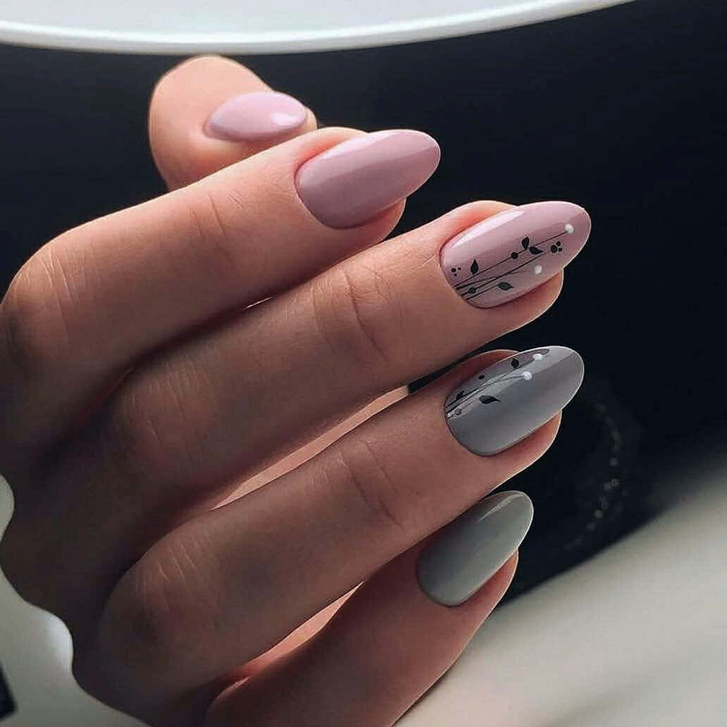 Spring Nails, soft pink, gray, SD Desktop Wallpaper