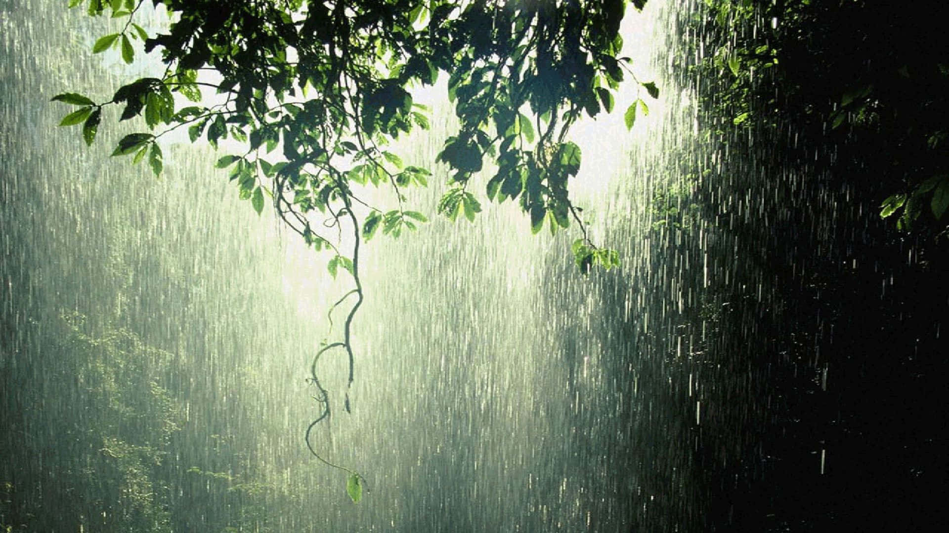 Spring Rain, 1920 x 1080, lush green park, Full HD Desktop Wallpaper